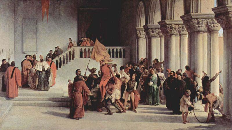Francesco Hayez Release of Vittor Pisani from the dungeon oil painting picture